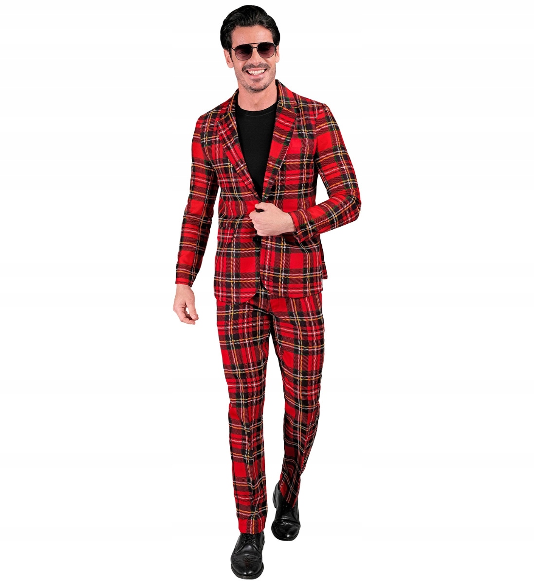 Kostým Oblek Kostkovaný Skotská Kostka Tartan Karneval XL