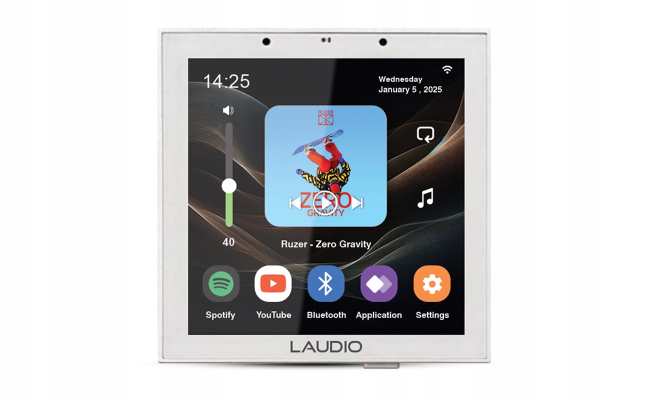Nástenný prehrávač s zosilňovačom 4 x 40 W Laudio W44WIFI biely