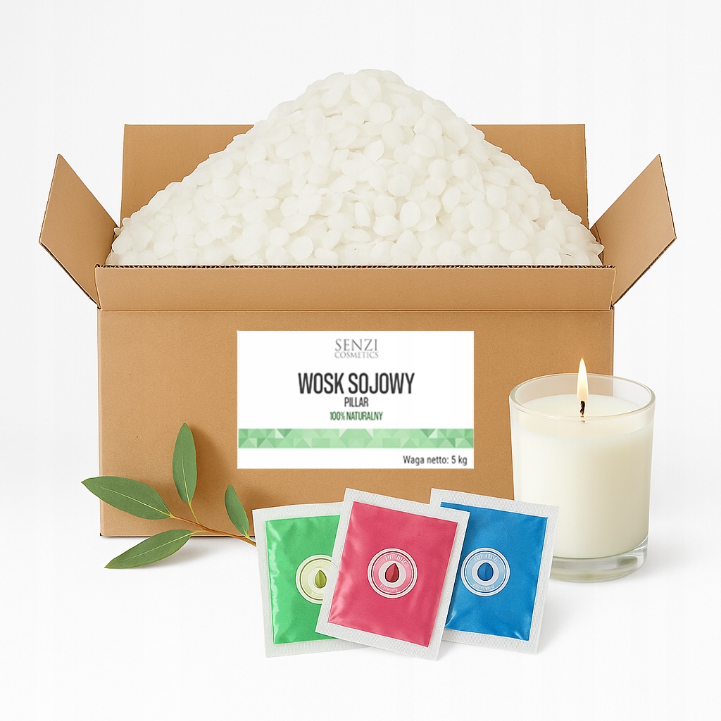 Pillar Premium Sójový Vosk 5 kg sada barviv Mica Bonus