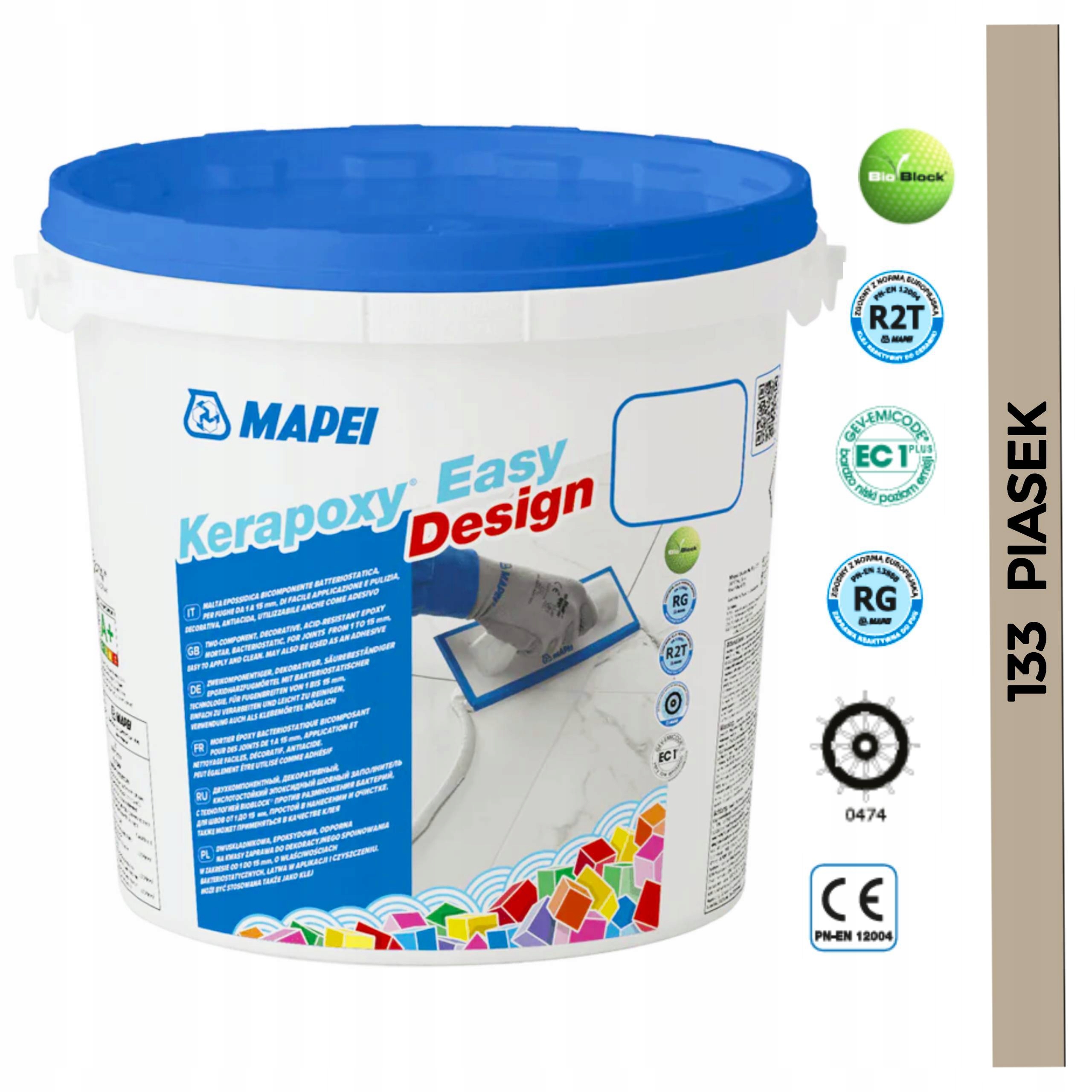 Epoxidová fuga Mapei kyselinovzdorná Kerapoxy Easy Design 3kg 133 Písková