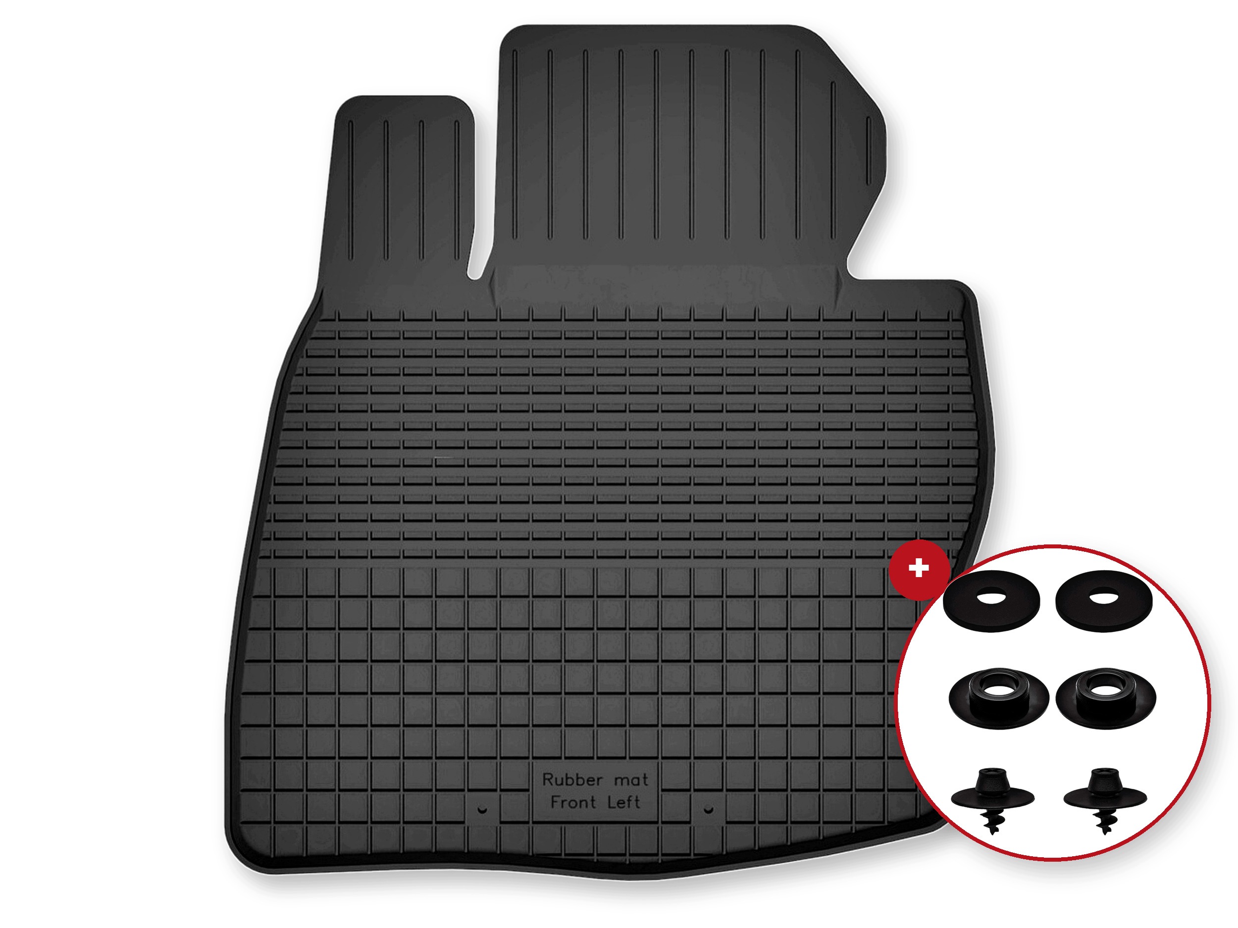 Dywanik gumowy kierowcy korytkowy Honda Civic VIII 2006-2012 stopery luzem