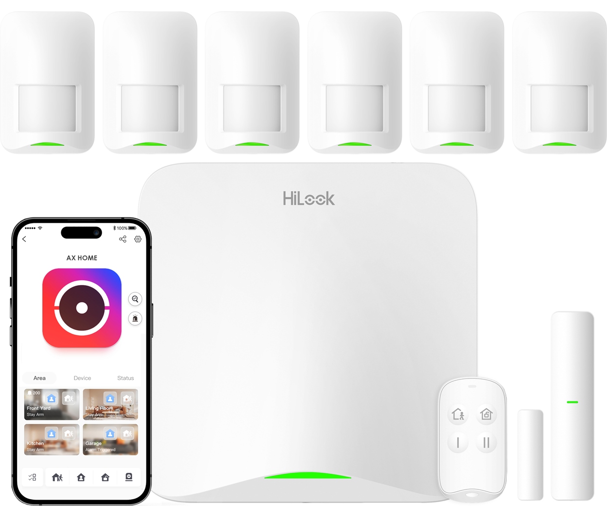 Alarmový set Bezdrôtový 6x Pir WiFi detektor 4G Sms HiLook od spoločnosti Hikvision