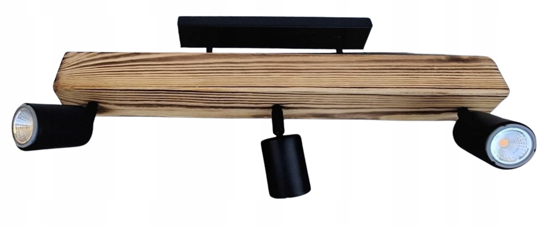 Dřevěná lustrová lampa s masivním dřevem, silný trám 7x7 cm Loft