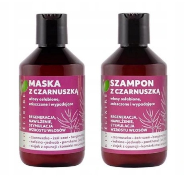 Bioelixire Czarnuszka zestaw szampon+maska 2x300ml