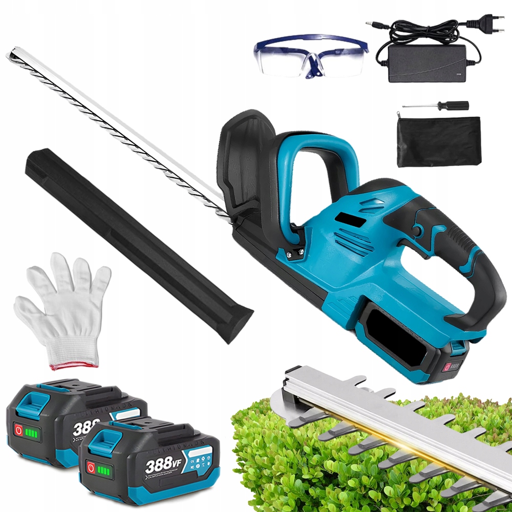 Nůžky Na Živý Plot Na Keře Akumulátorové Stříhání Větví 52 CM Sada XL