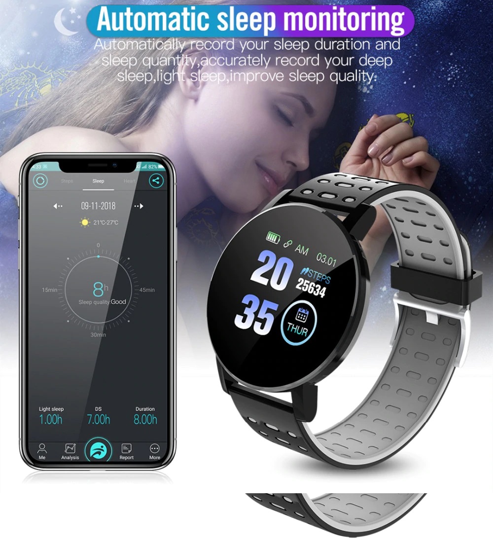 Zegarek Smartwatch Bluetooth 16w1 kroki puls cykl Kolor czarny