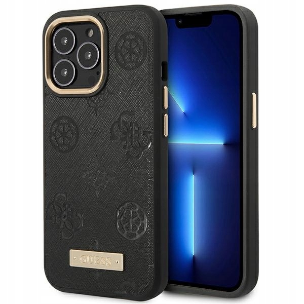 Guess GUHMP14XSAPSTK iPhone 14 Pro Max 6.7" černý/černý hardcase Peony Log