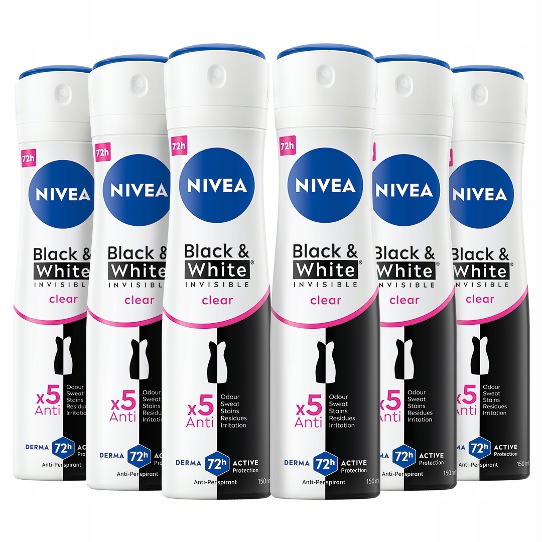 Nivea Black&White Clear Dámský antiperspirantový set ve spreji ve spreji