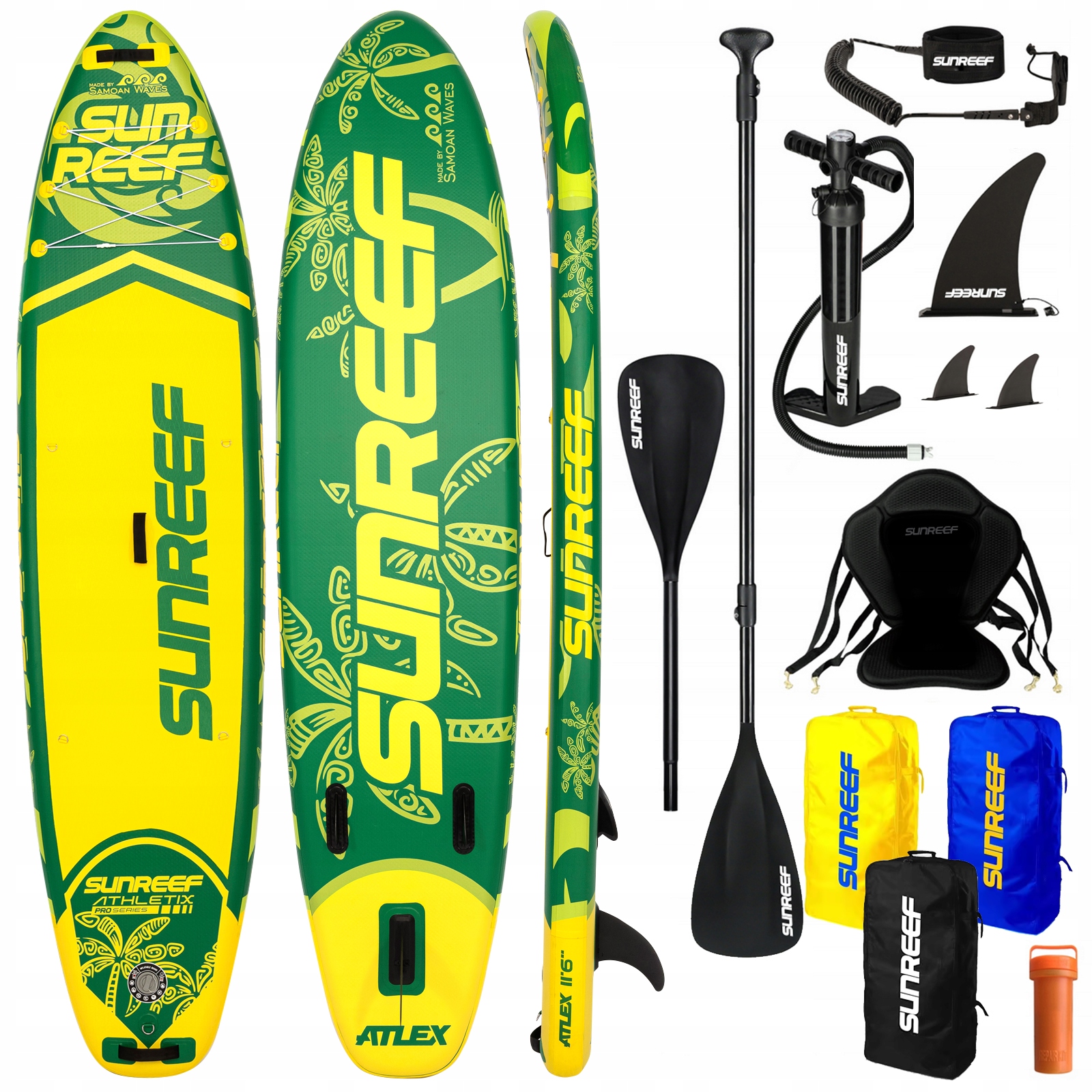 Sup deska Sunreef Green 350 cm sedátko pádlo pagaj pumpa