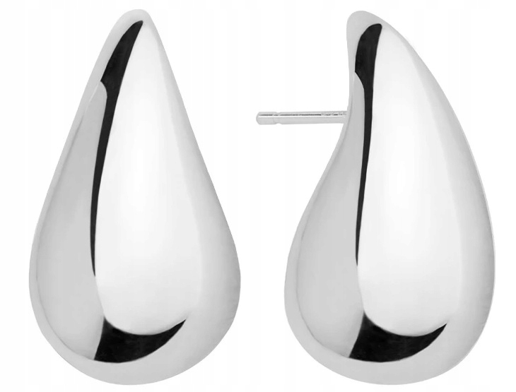 Stříbrné náušnice šroubky velké kapky slzy tyčinky stříbro 925 originální