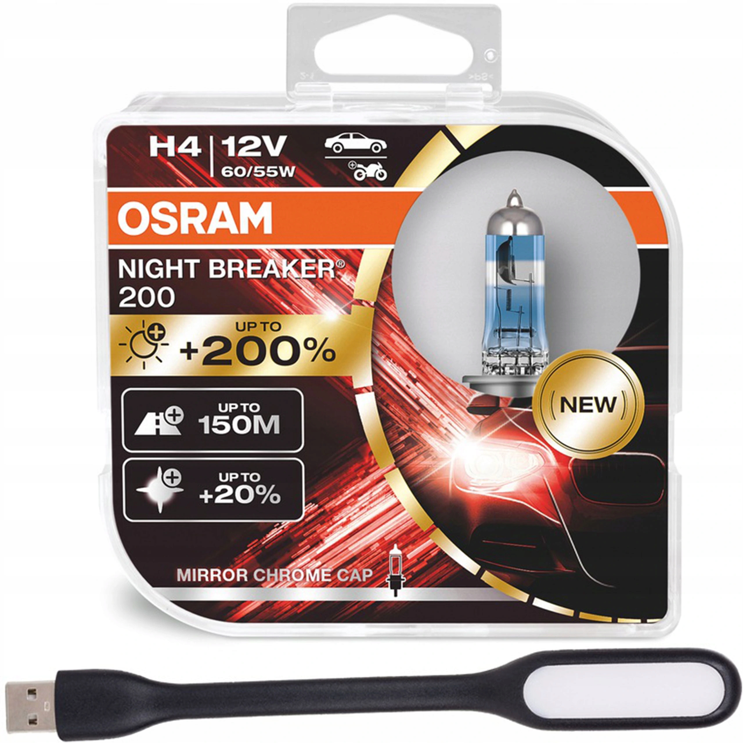 

Osram H4 Night Breaker Laser +200% +150M Lampka