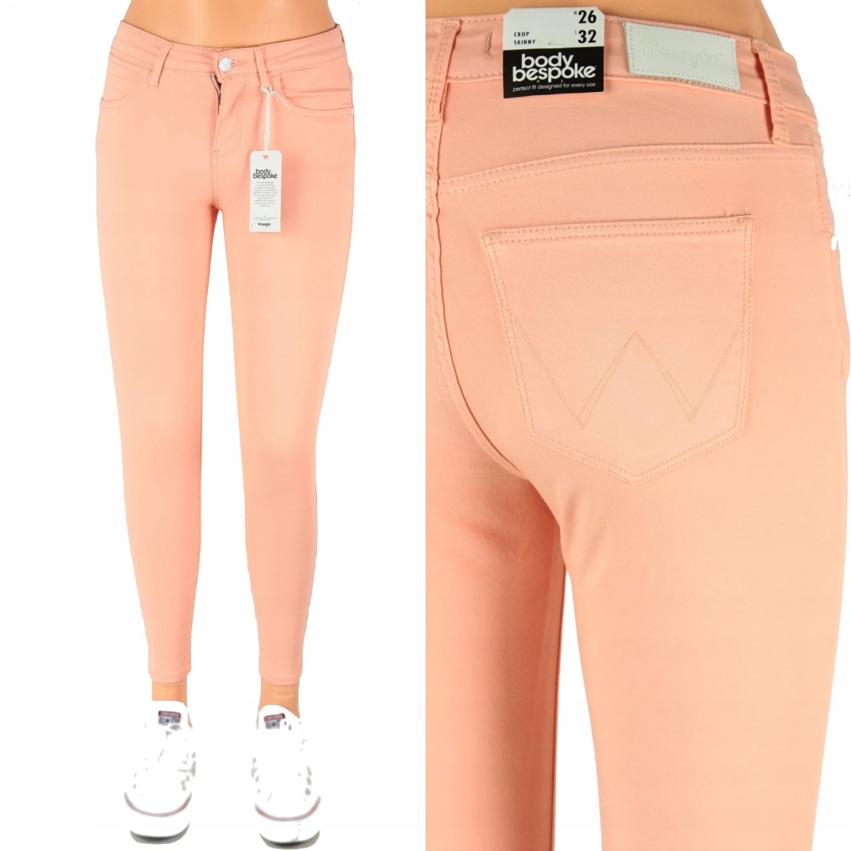 

Wrangler Skinny Jeansy Spodnie 7/8 Croped_ W28 L30