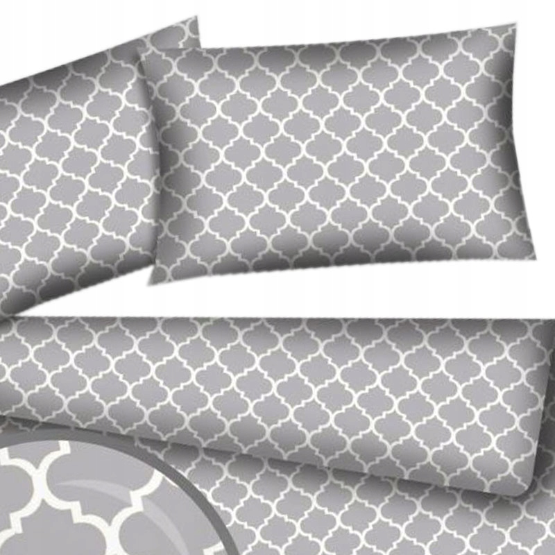 

Pościel Bawełniana Szaro-biała 160x200 CM