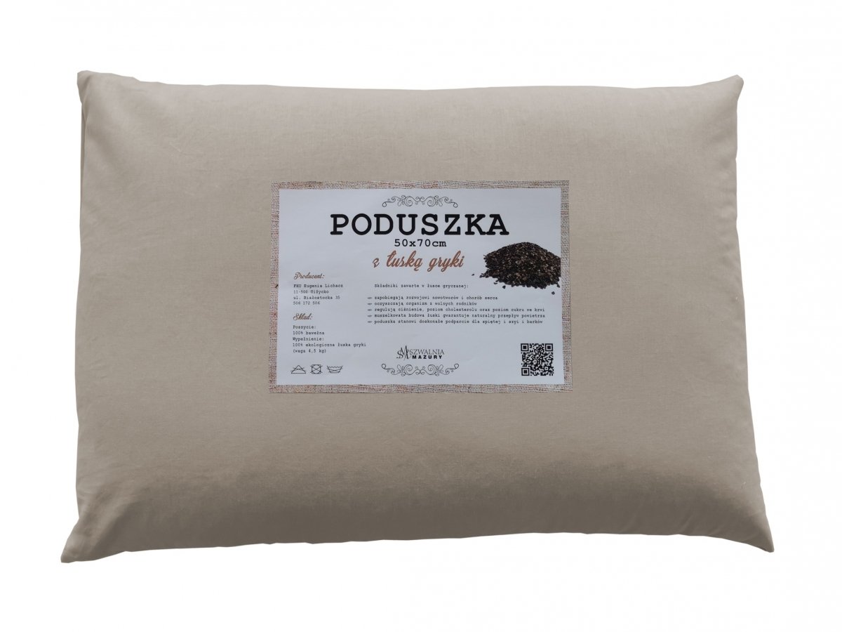 

Poduszka zdrowotna z łuską gryki 50x70 4,5 kg
