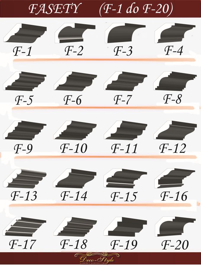 listwy przysufitowe f-7 100x100mm XPS sztukateria Materiał polistyren