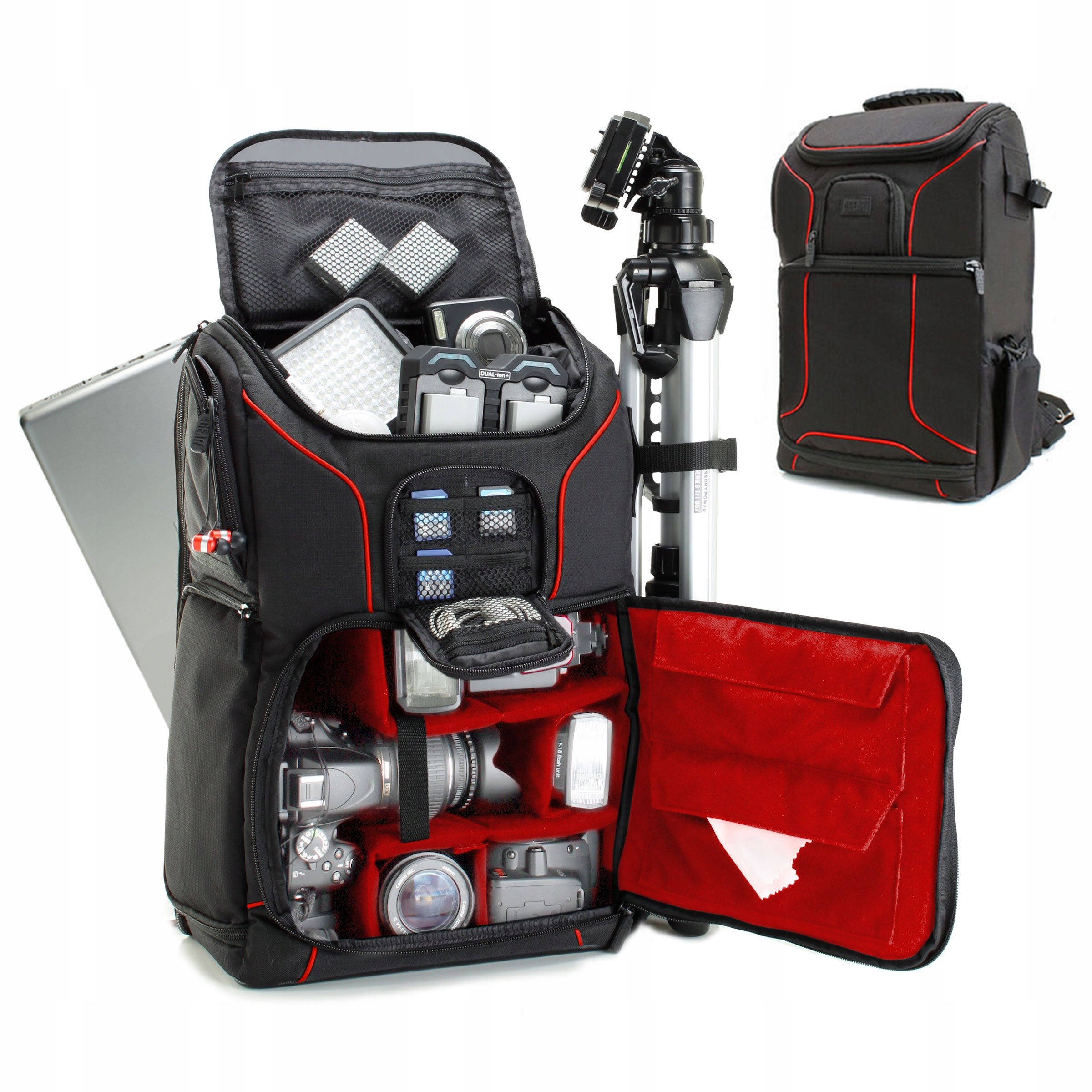 USA GEAR Plecak Na Aparat DSLR Wodoodporny Czerwony