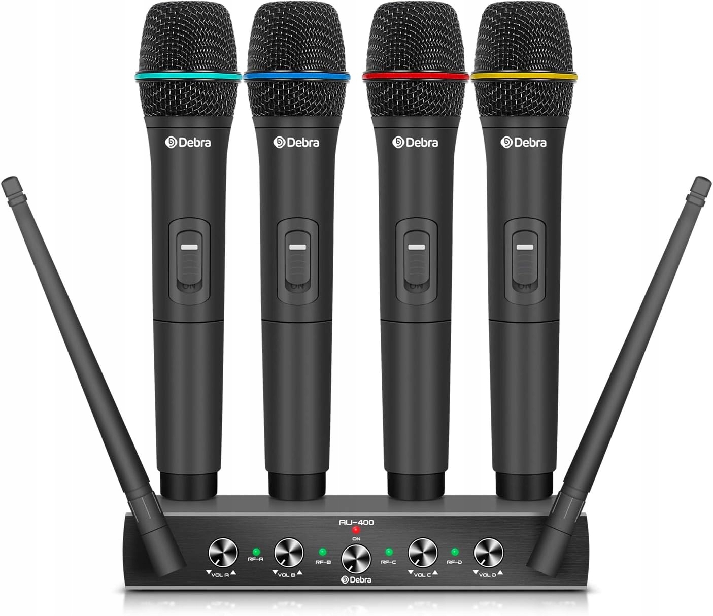 Mikrofonní systém Debra Audio AU400 Pro Uhf 4 kanály se 4 mikrofony