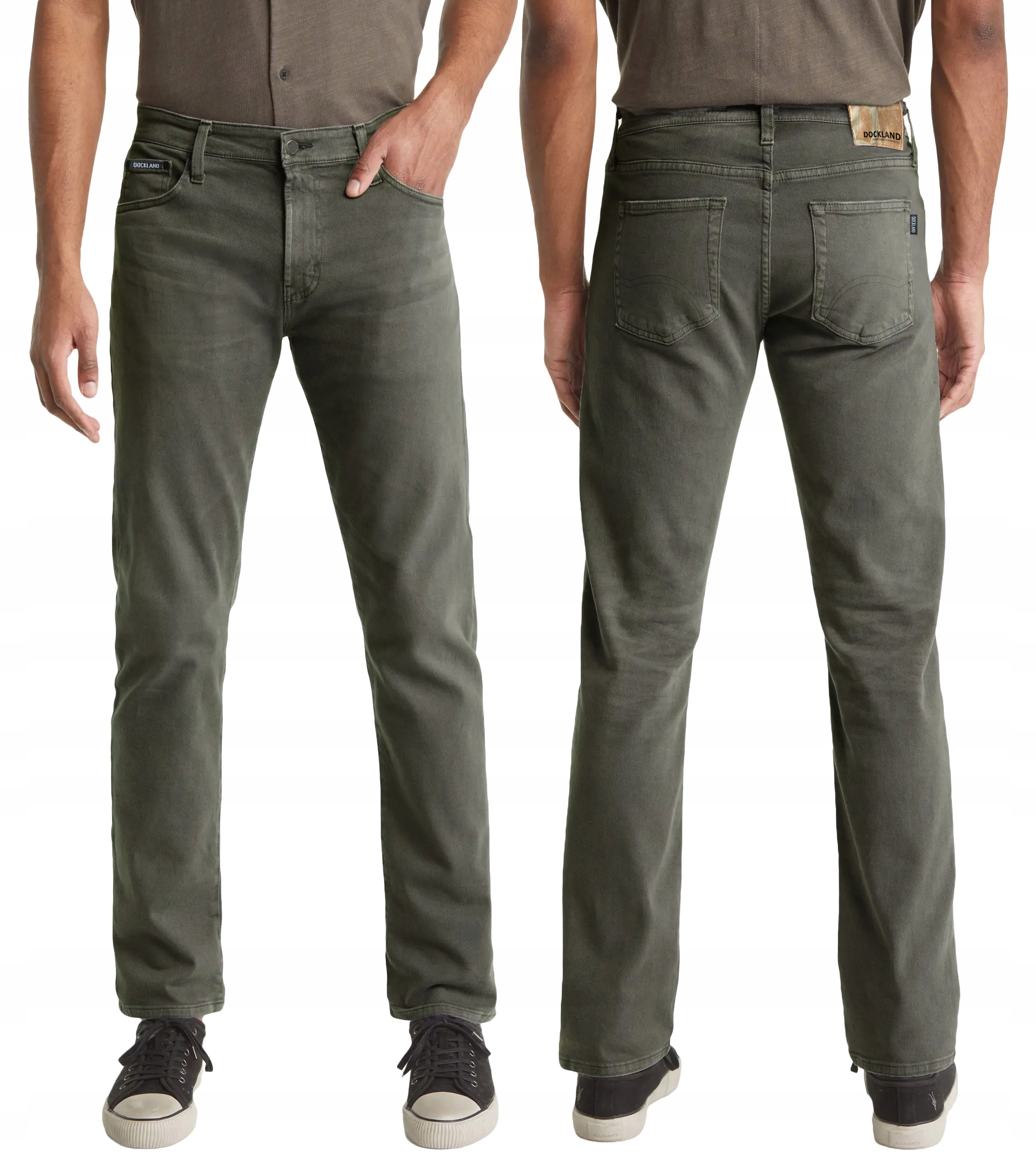 Spodnie Męskie Jeansy Bawełniane Khaki 202616 W33