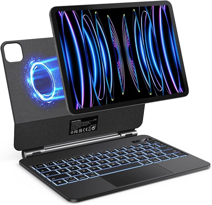 Klávesnice Omoton pro iPad Air/Pro 11" 2025/2024 Azerty Bluetooth KC004