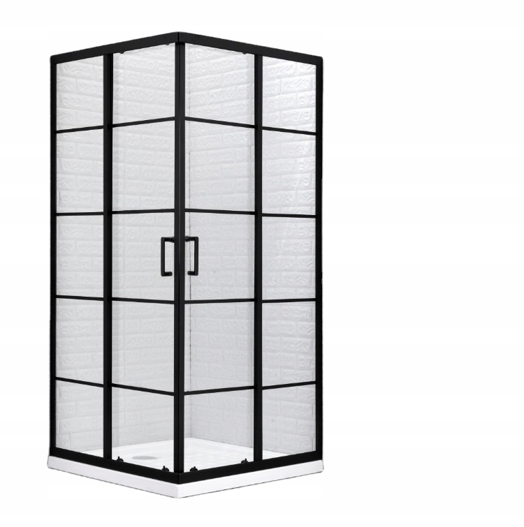 Černá sprchový kout loft Black Dubaj 120x120 cm