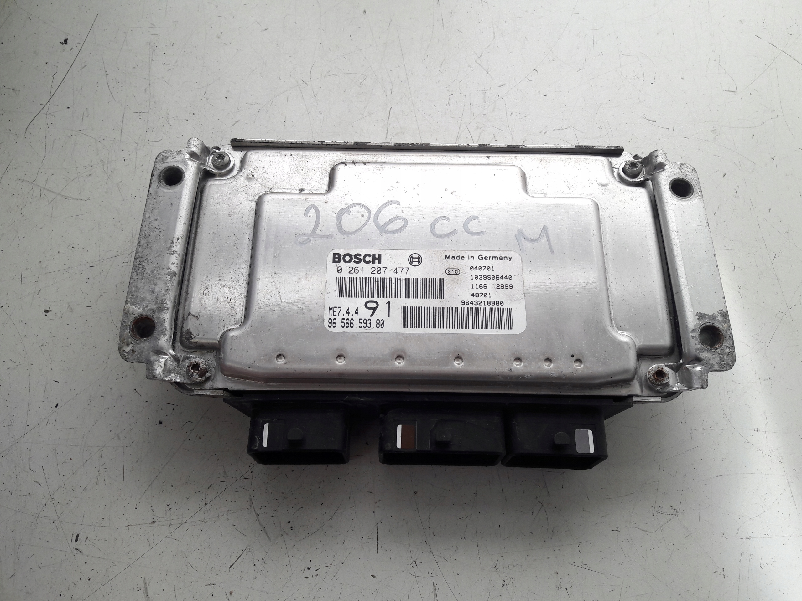 control unit of the engine 9656659380 Peugeot 206 CC