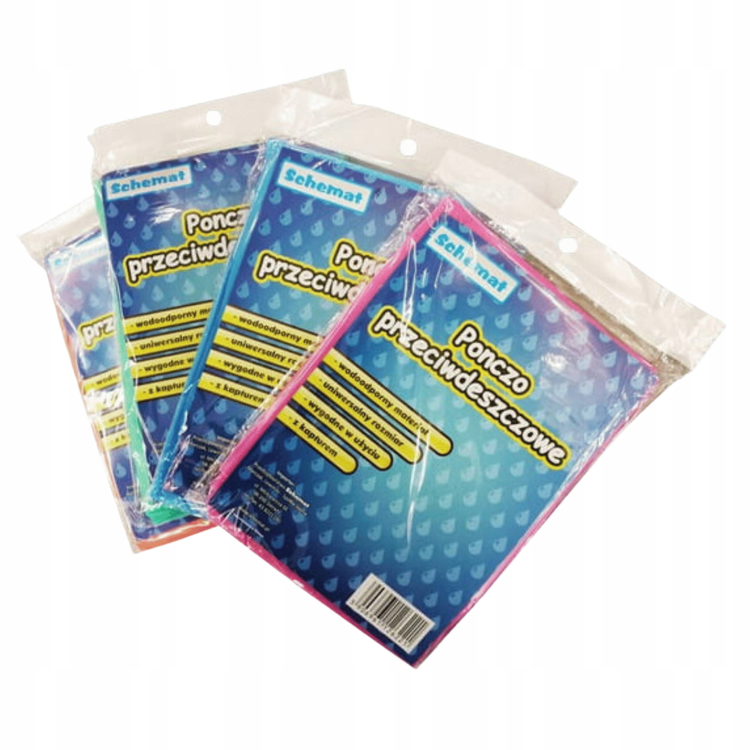 Gruby płaszcz przeciw deszczowy dla DOROSŁYCH ochronny Schemat