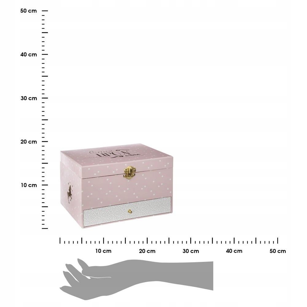 Różowy kuferek z pozytywką na biżuterię jednorożec Kod producenta 158544