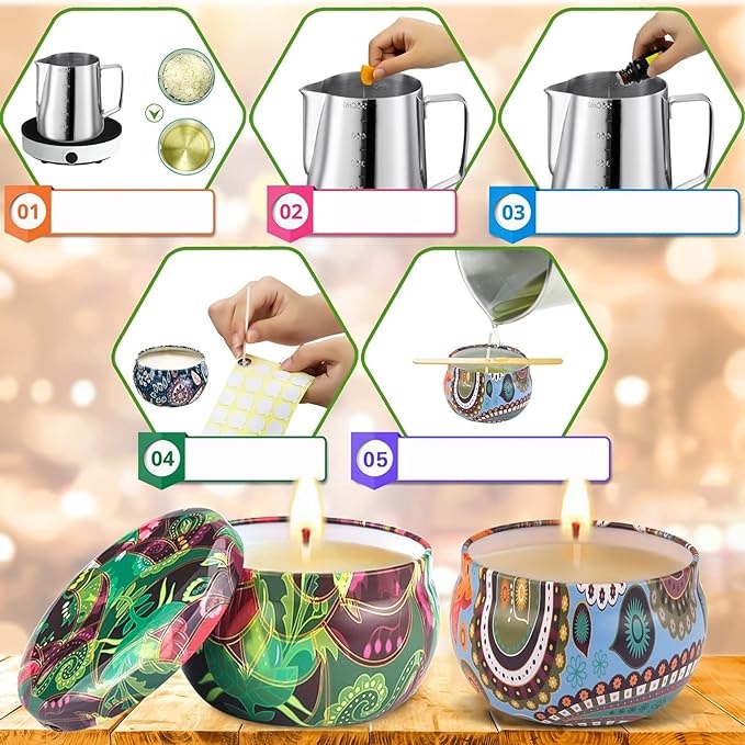 MEGA Zestaw do robienia wyrobu produkcji świec z WOSKU PSZCZELEGO ZAPACHY Marka bez marki