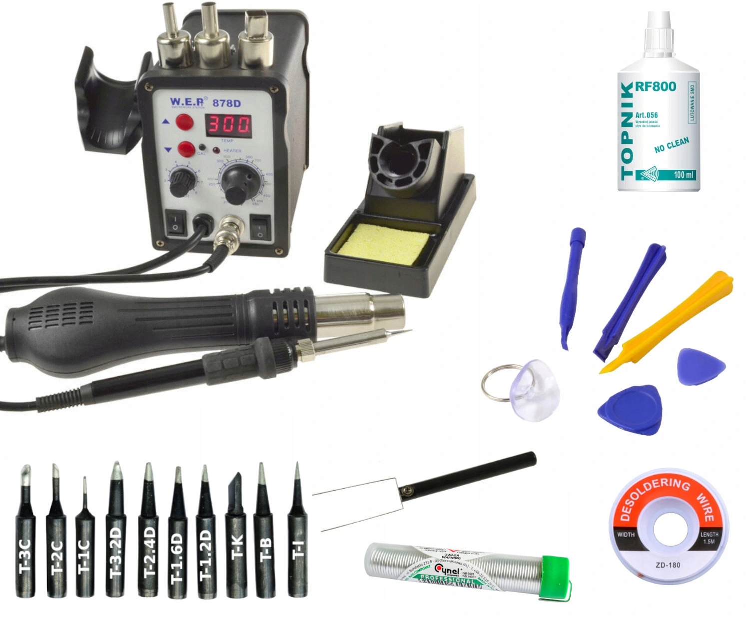 

Stacja lutownicza Wep 878D Led +dodatki PACK6