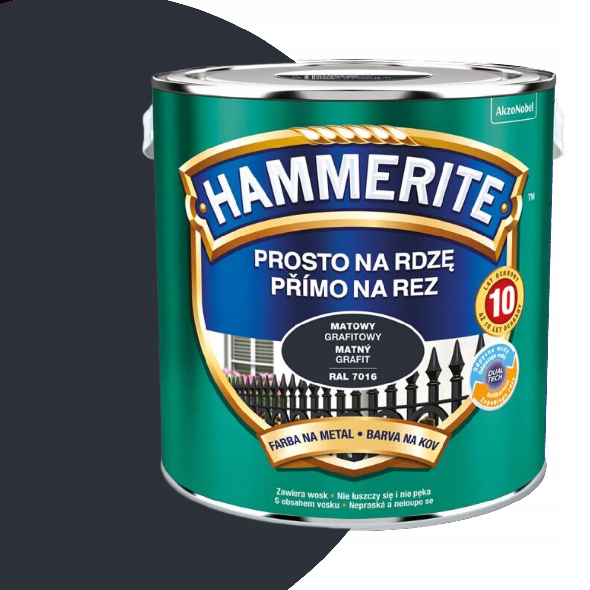 Hammerite Prosto na Rdzę 2,5L Grafitowy Mat Ral 7016