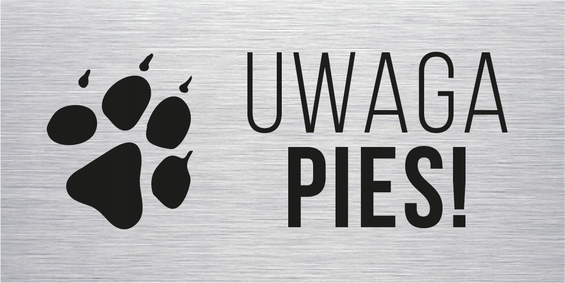 

Tabliczka na furtkę Uwaga Pies 10X20 CM aluminium