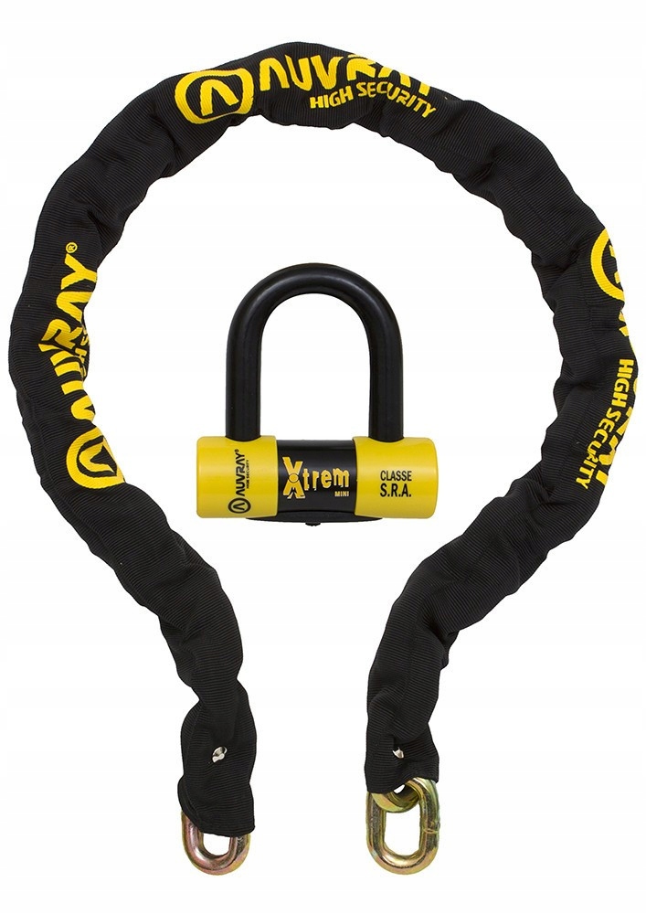 Auvray sada reťazí s visiacim zámkom Xtrem Mini dĺžka 140 cm, priemer 13,5 mm