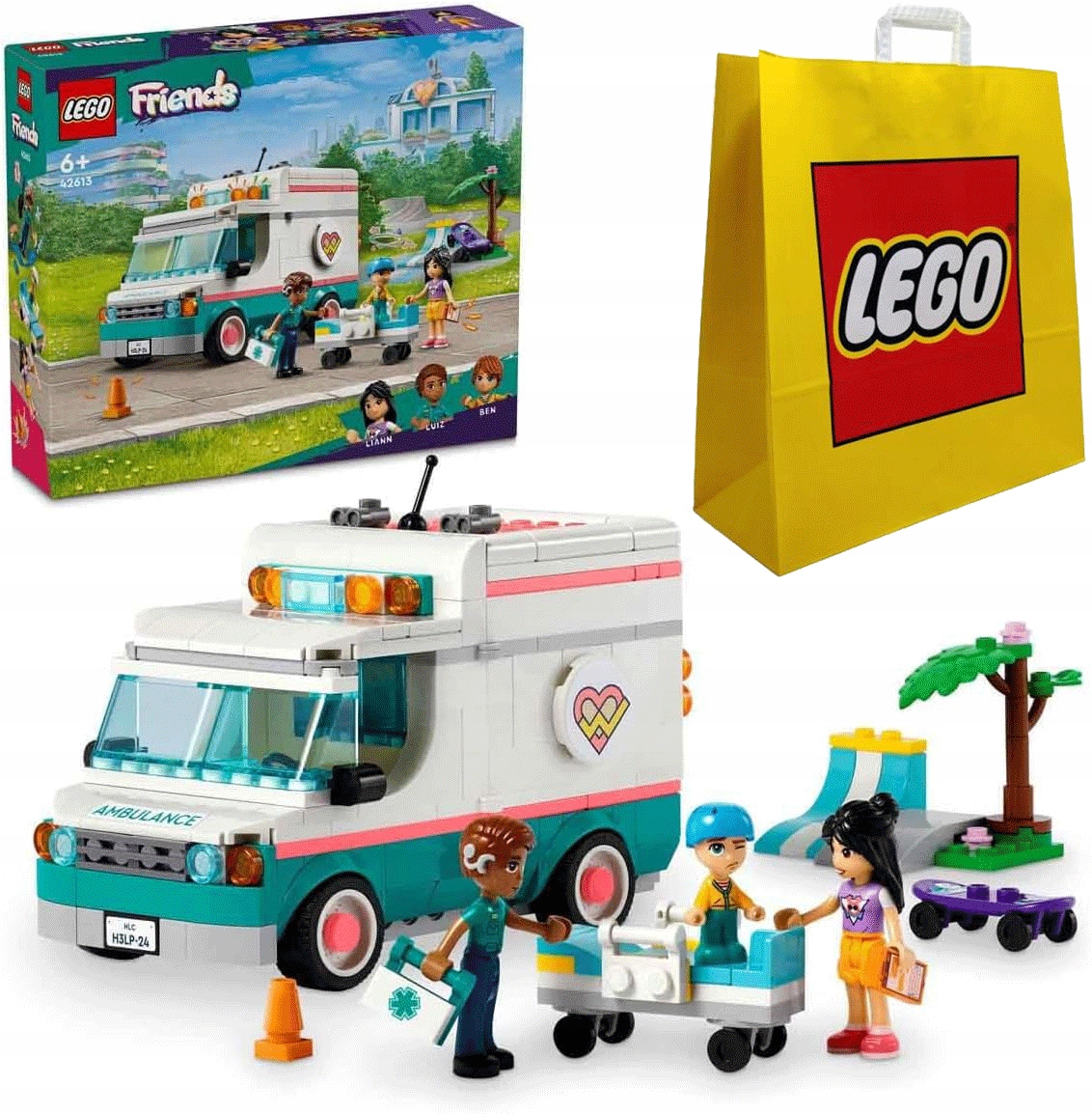Lego Friends 42613 Ambulance nemocnice v městečku Heartlake velká taška Lego
