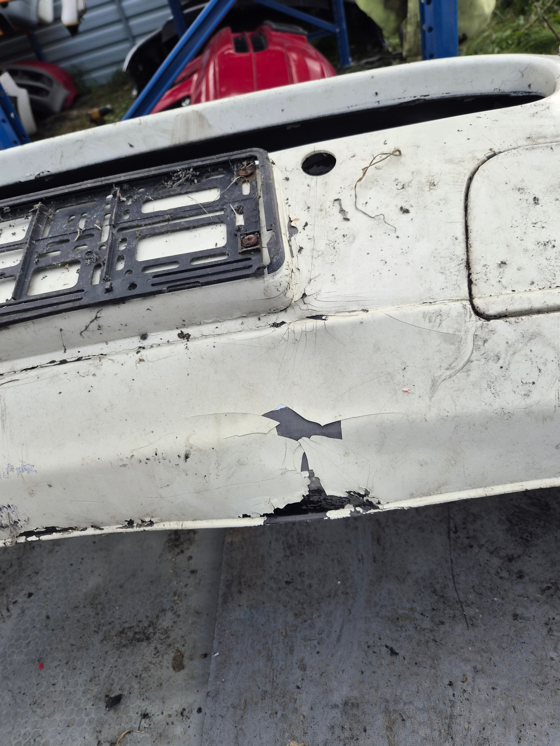 VW T5 front bumper front Caravelle Multivan bialy