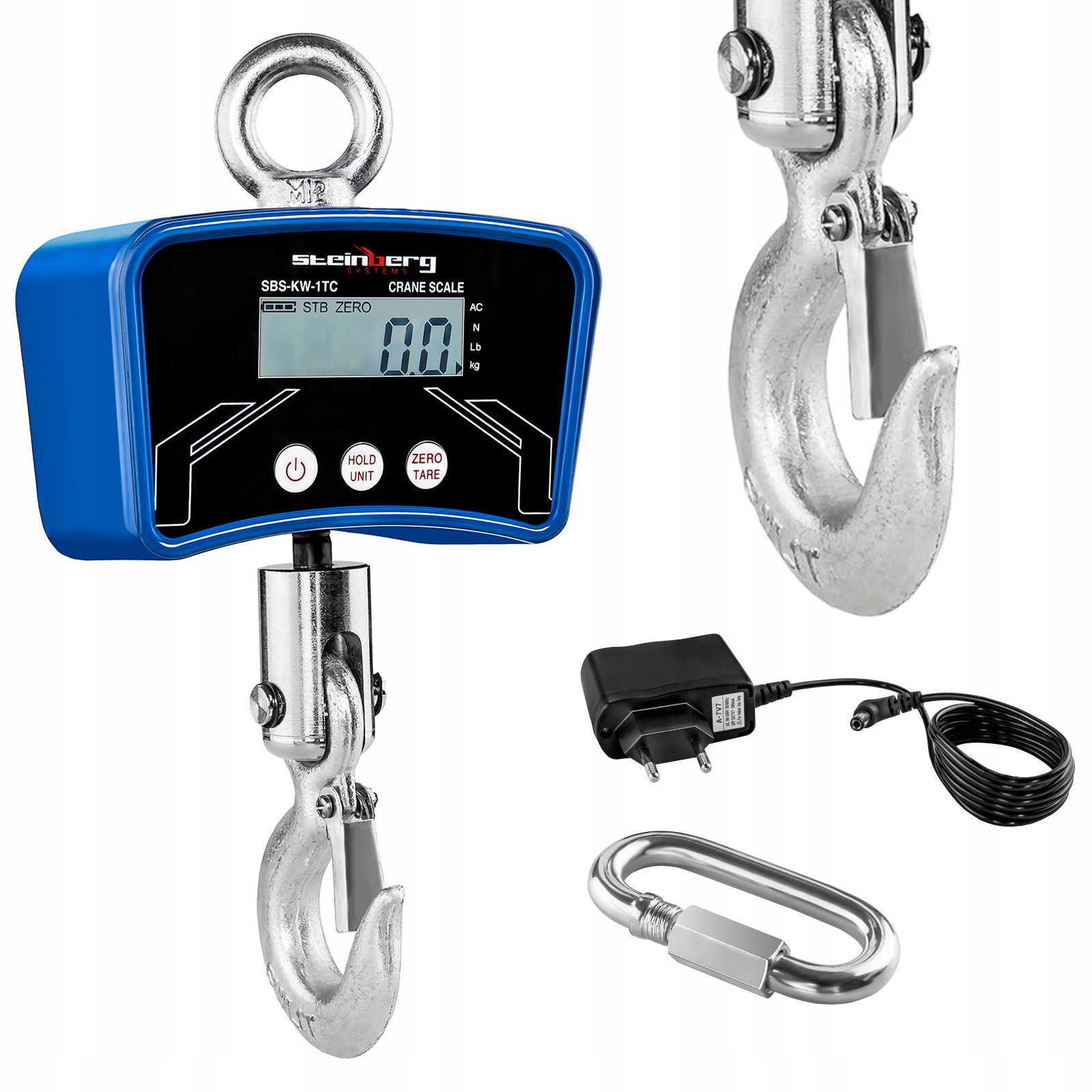 Závesný hák na váženie do 1 tony SBS-KW-1TC s napájaním 1000kg 0,2kg