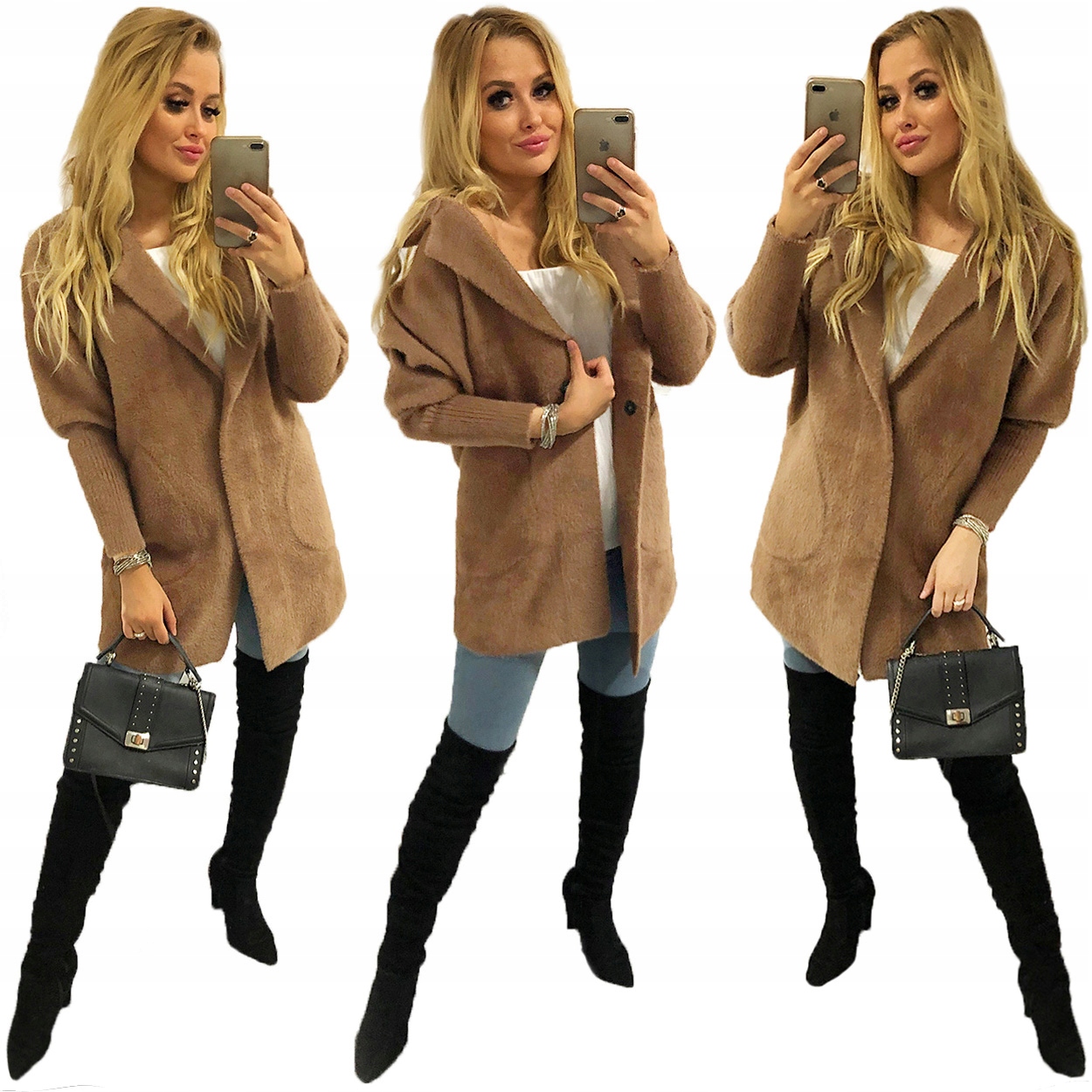 Kabát Alpaki Vlna Módní Barvy oversize