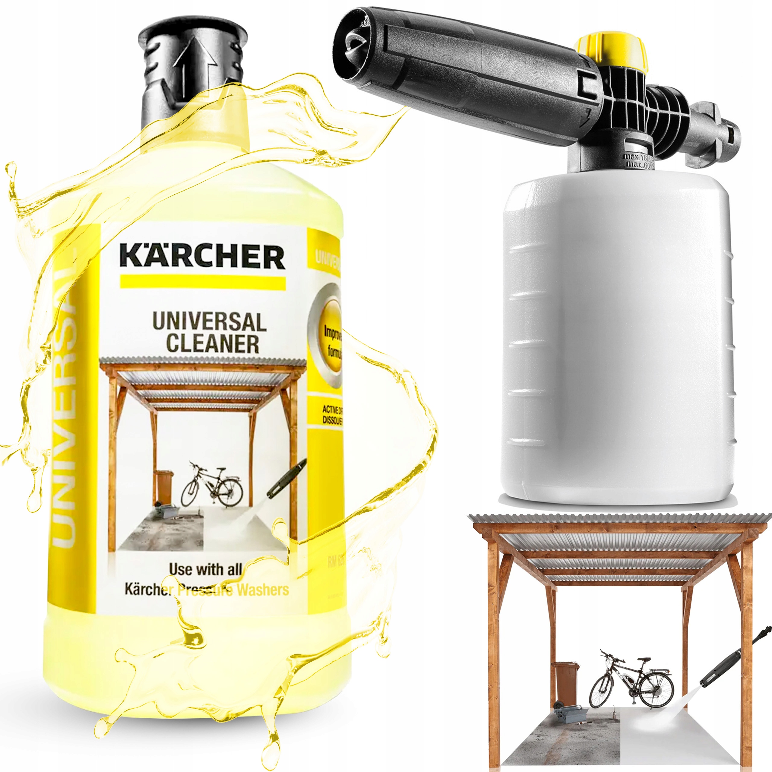 Levně Rm 626 1l Karcher Univerzální Ziskový Prostředek+ Pěnovač Tryska Na Pěnu