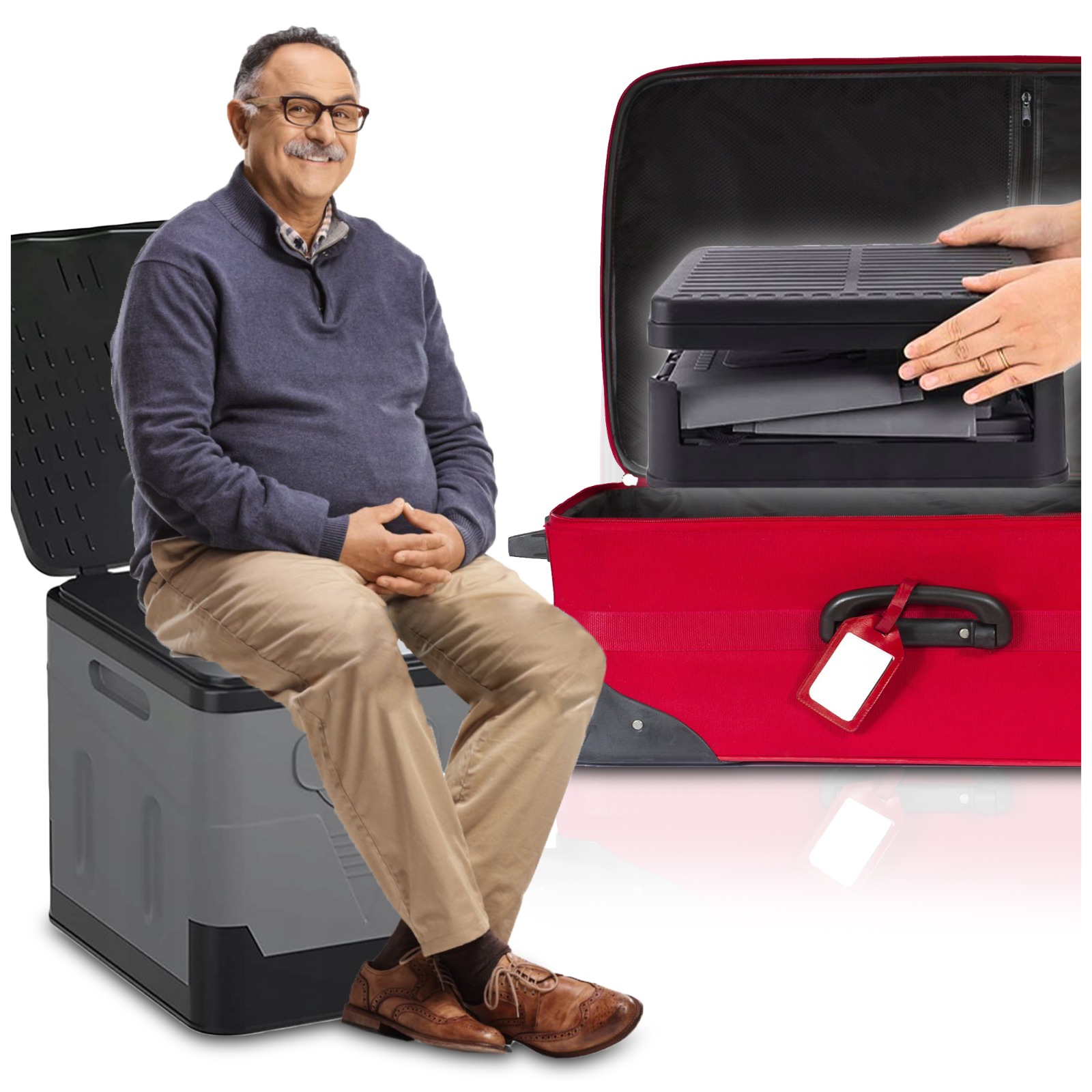 Toaleta Przenośna Turystyczna Wc Krzesło Toaletowe Dla Seniora Na Działkę