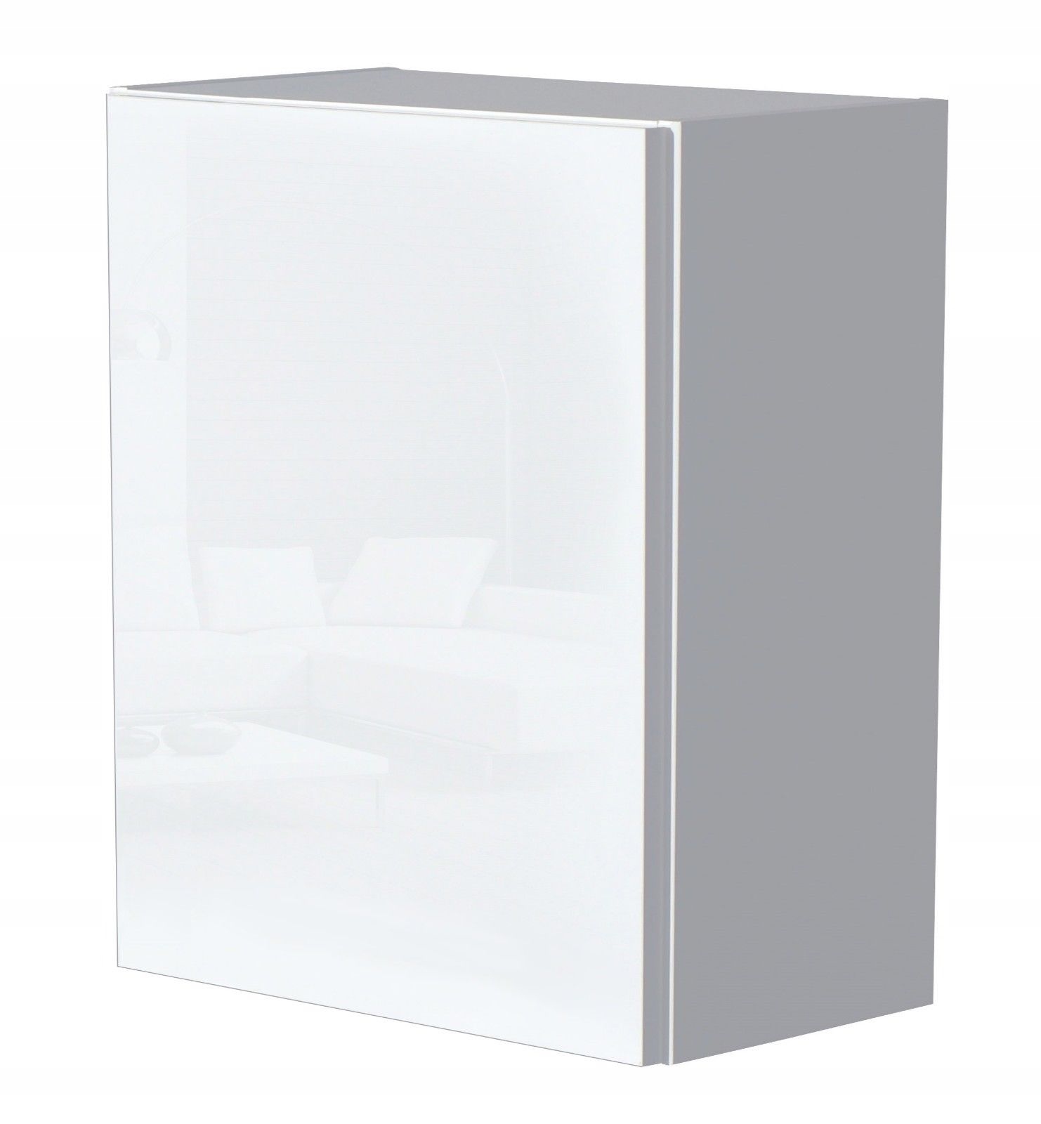 Szafka kuchenna wisząca biały połysk Na Klik