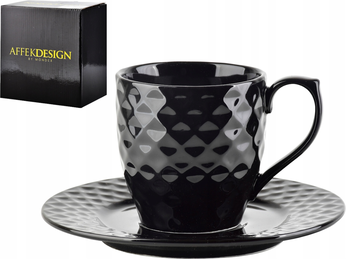 

Diament Filiżanka ze spodkiem Czarna Dla Mamy