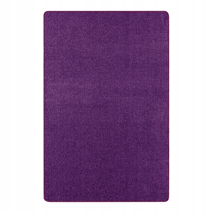 Koberec jednobarevný do obývacího pokoje 160x240 cm, fialový s měkkým krátkým vlasem