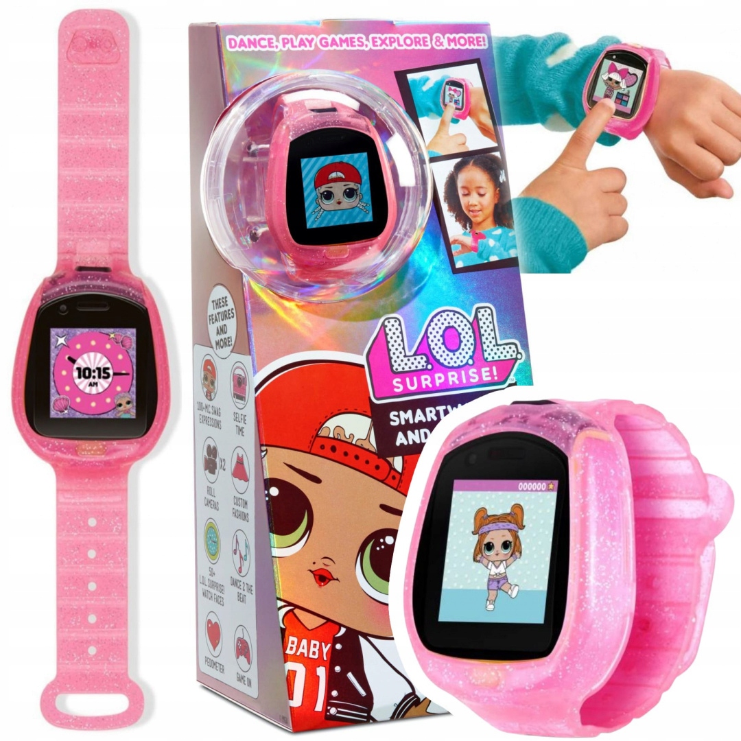 ZEGAREK ELEKTRONICZNY LOL SURPRISE SMARTWATCH RÓŻOWY APARAT KAMERA 571391
