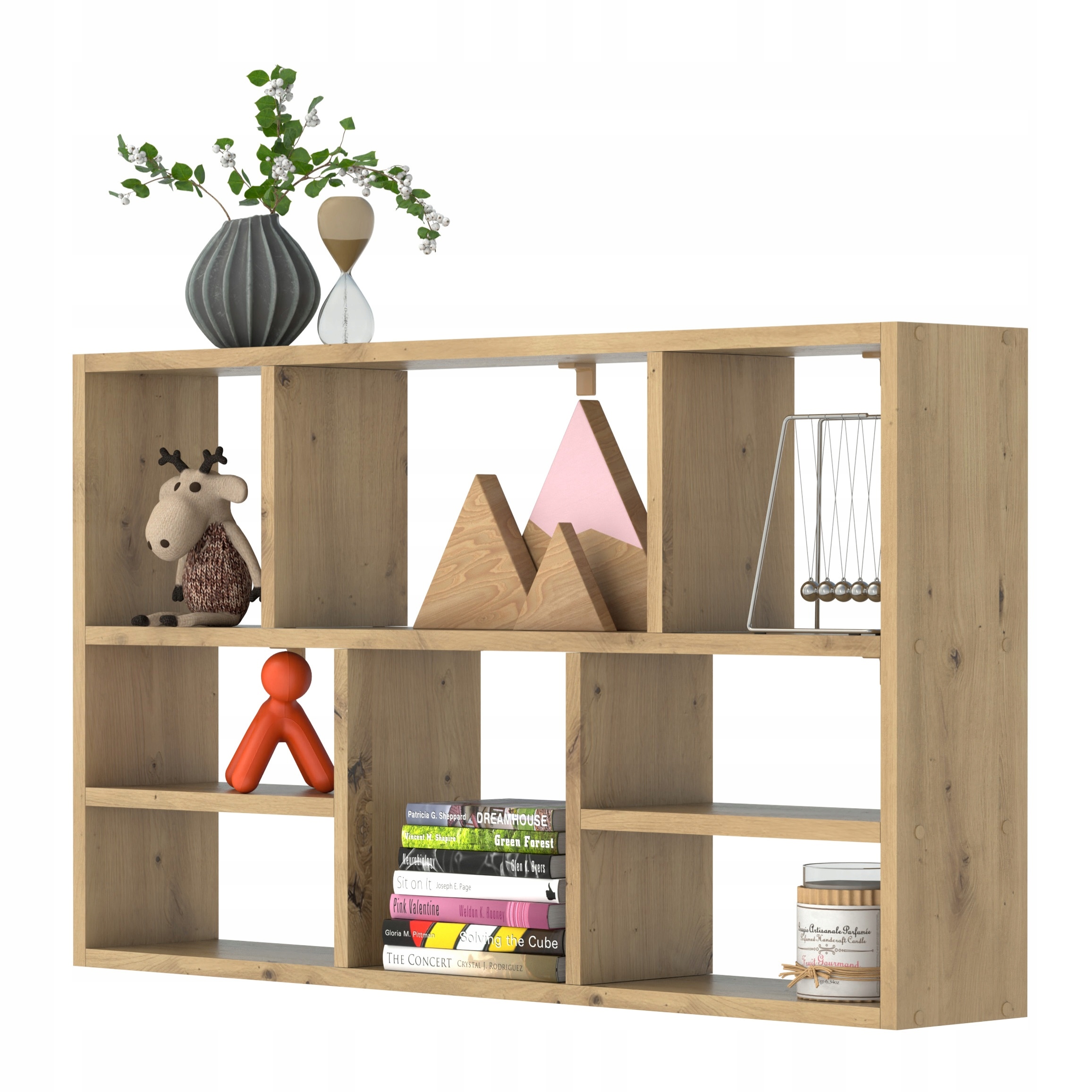 Półka, regał wiszący, biblioteczka, na zabawki, na książki Ania dąb artisan