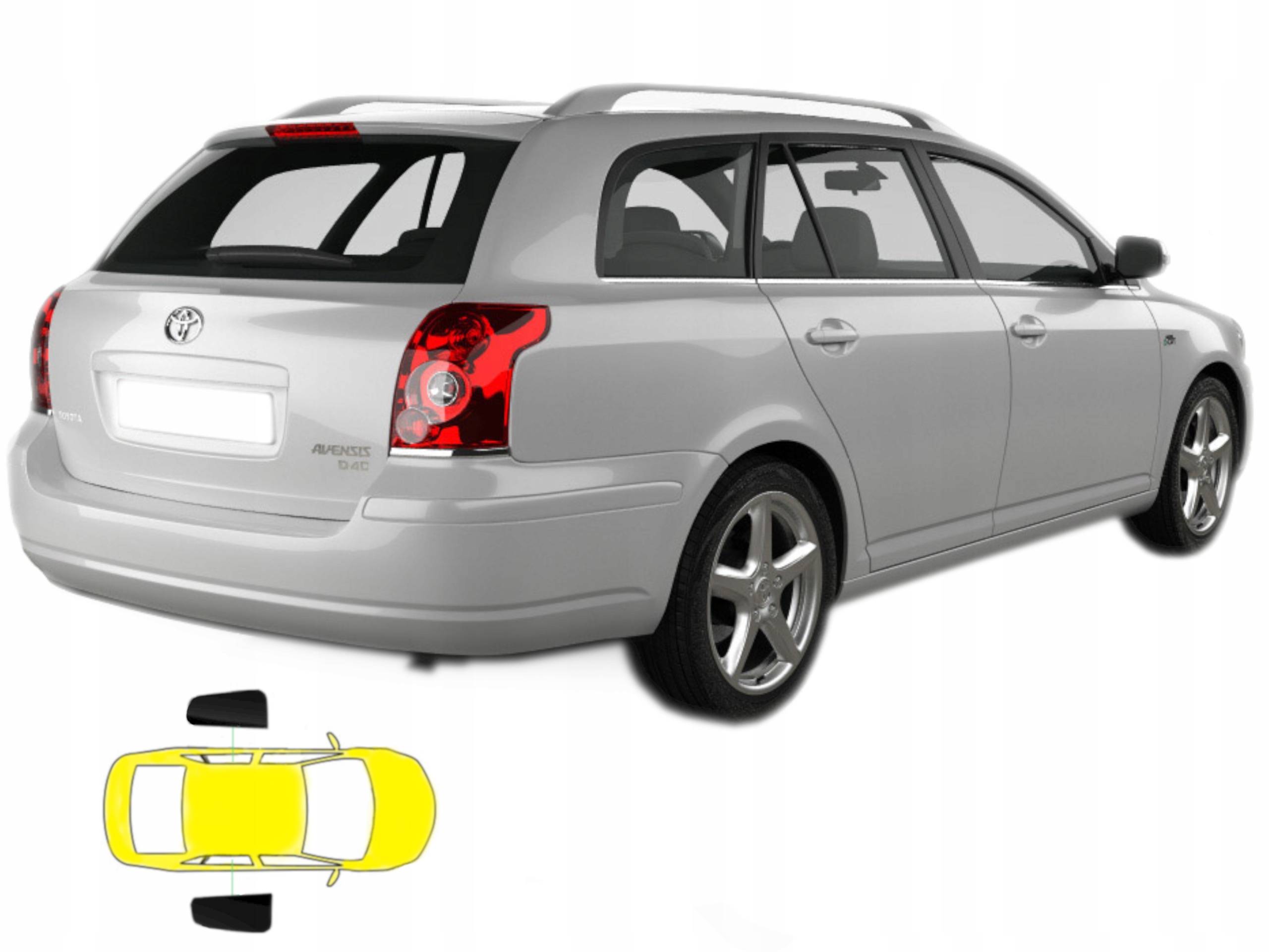 Záclony na sklo sluneční clona do auta Toyota Avensis II T25