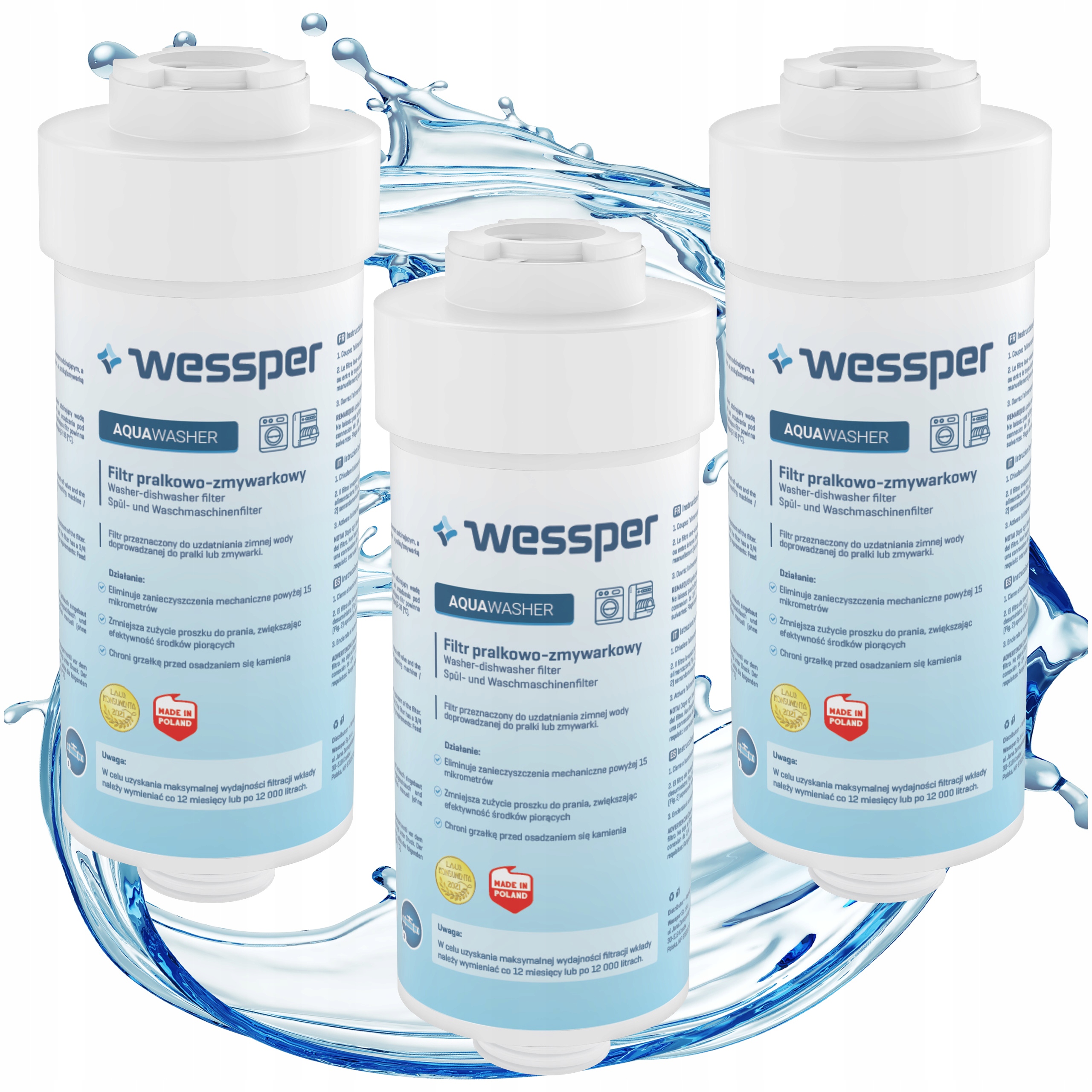 Filtr pralkowy do pralki i zmywarki twardej wody 3/4" zmiękcza wodę