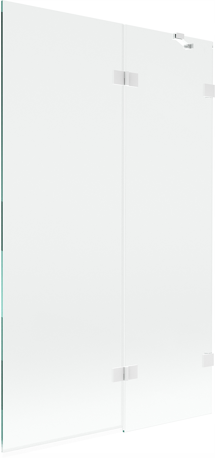 Mexen Lunar vanová zástěna 2-dveřová pravá 110 x 150 cm, transparentní, bíl