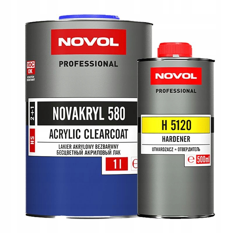 Novol Lakier bezbarwny Novakryl 580 2:1 Hs 1L utw standard H5120 0,5L