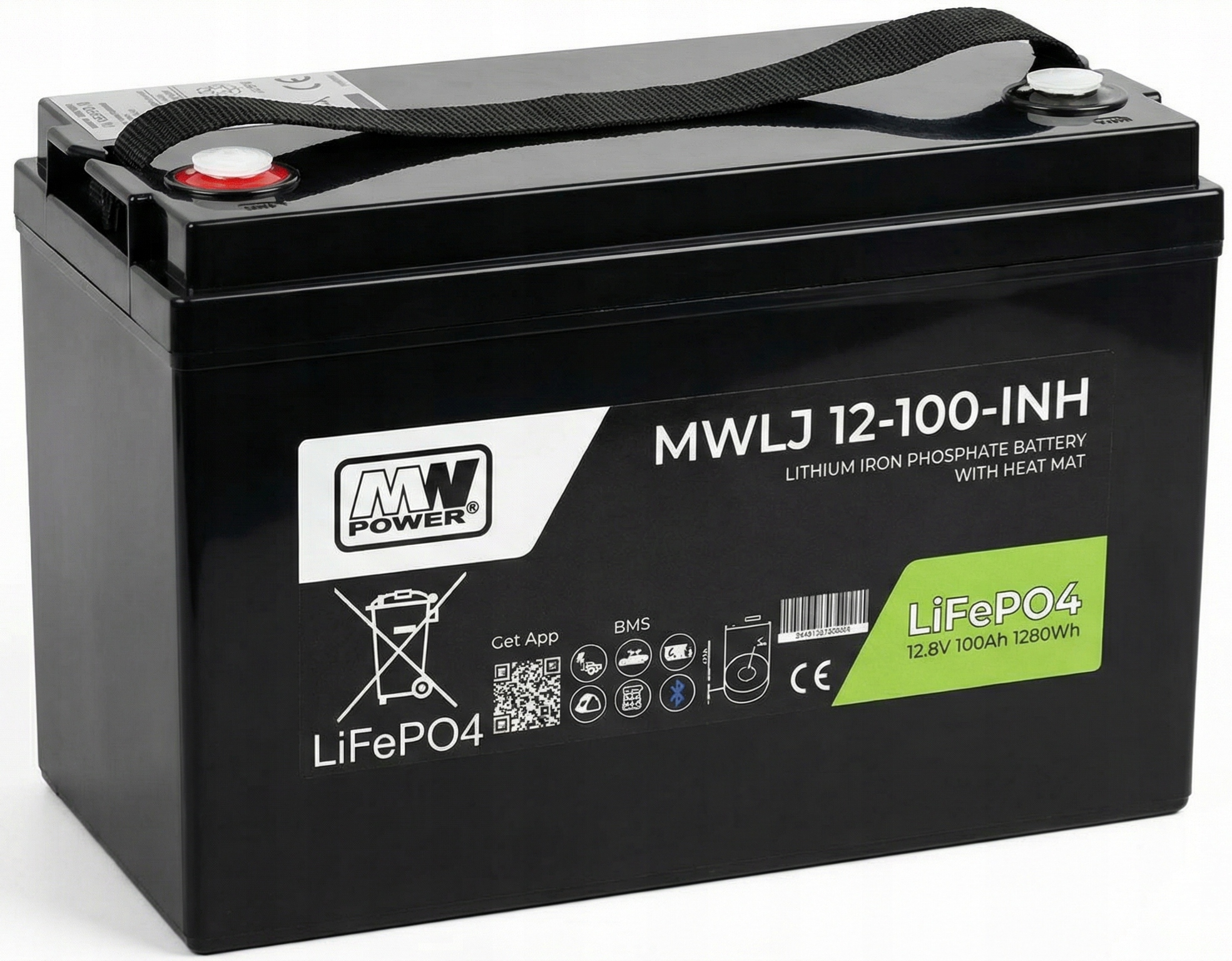 Akumulator LiFePO4 Mw Power 12V 100Ah do kampera łodzi silnika solar