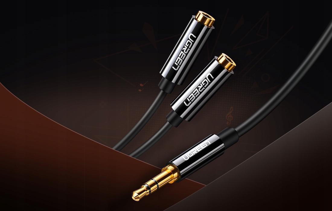 UGREEN KABEL ROZGAŁĘŹNIK ROZDZIELACZ AUX MINIJACK DO 2X MINIJACK 3,5MM 25CM Marka Ugreen