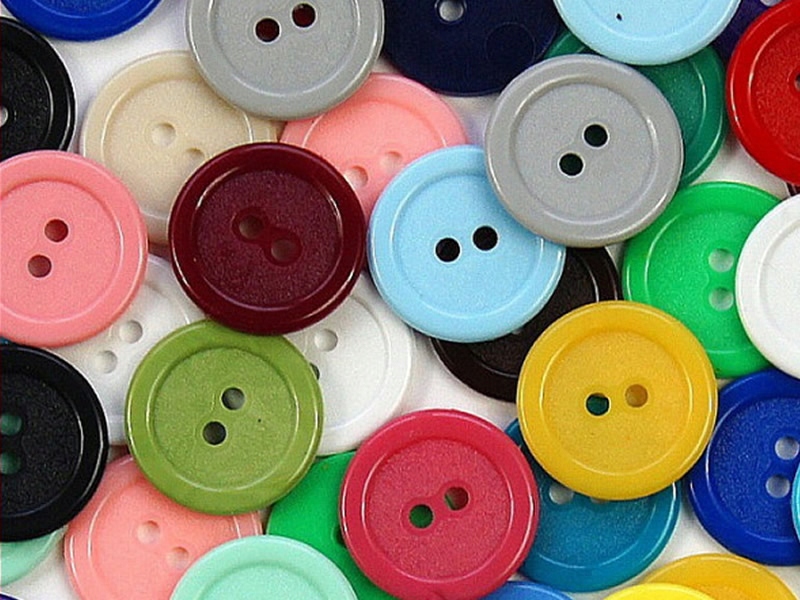 GUZIKI 20mm PLASTIKOWE 2 DZIURKI mix kolorów 40szt